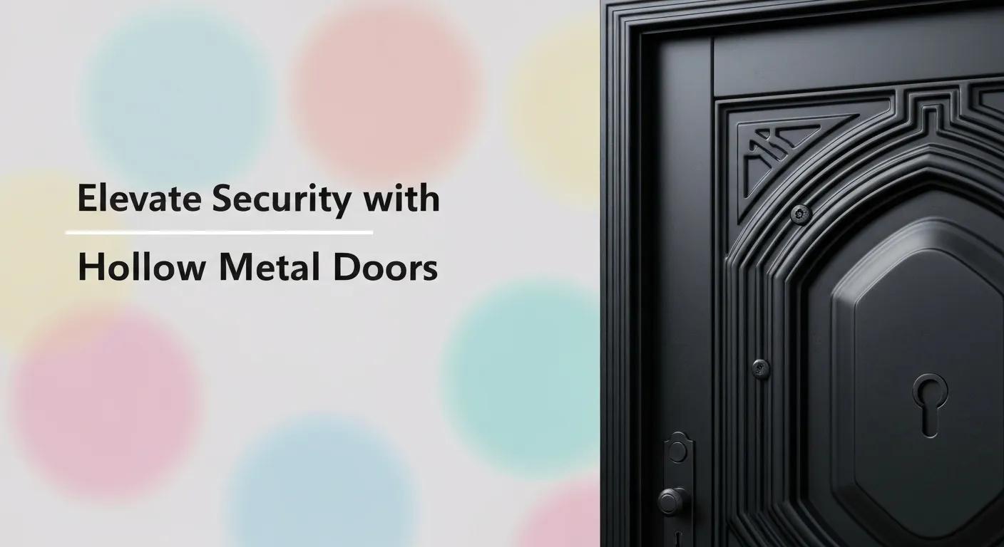 Hollow metal door with intricate design and secure locking mechanism, promoting enhanced security for commercial properties.